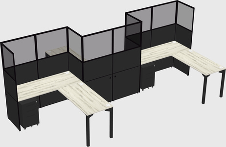 L-shape cubicles