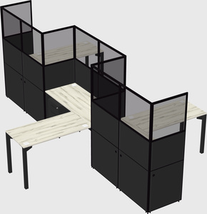 L-shape cubicles