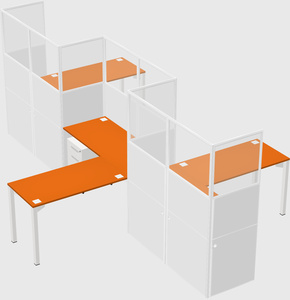 L-shape cubicles