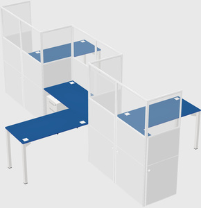 L-shape cubicles