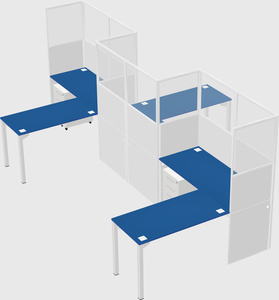 L-shape cubicles