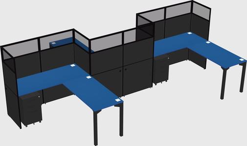 L-shape cubicles
