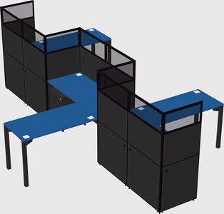 L-shape cubicles