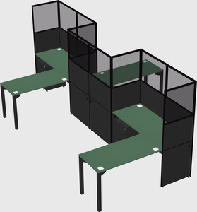 L-shape cubicles