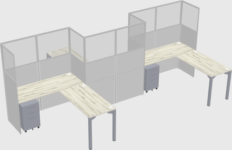 L-shape cubicles