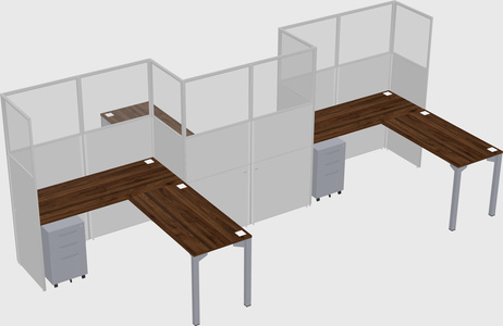 L-shape cubicles