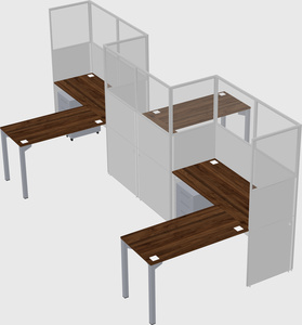 L-shape cubicles