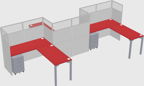 L-shape cubicles