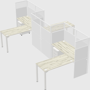 L-shape cubicles