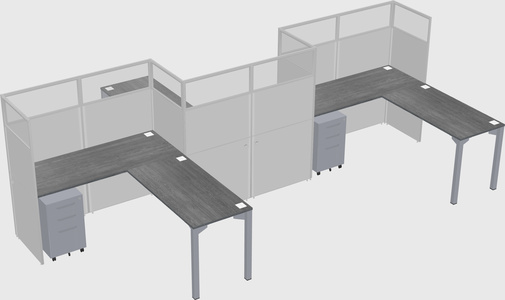 L-shape cubicles