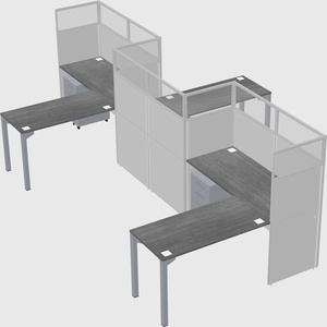 L-shape cubicles