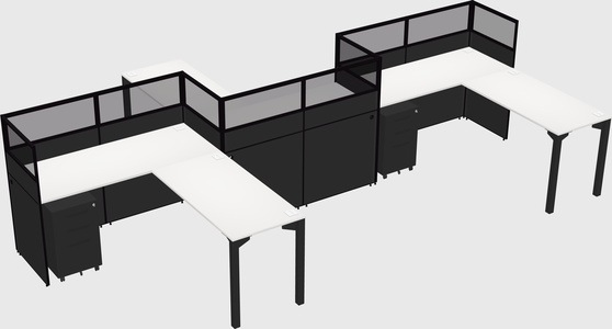 L-shape cubicles