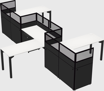 L-shape cubicles
