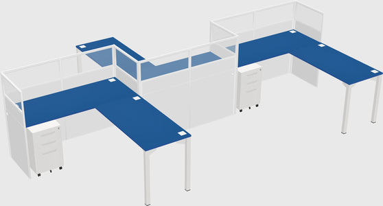L-shape cubicles