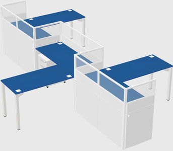 L-shape cubicles