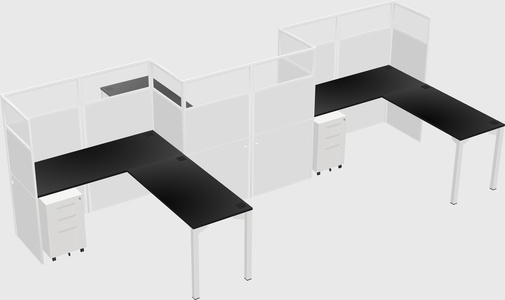 L-shape cubicles