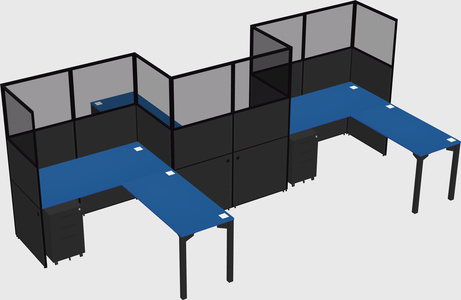 L-shape cubicles