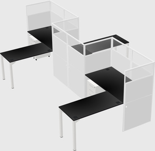 L-shape cubicles