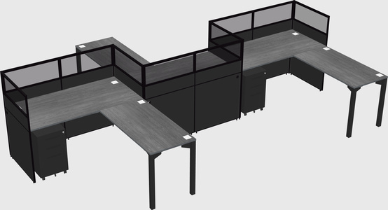 L-shape cubicles