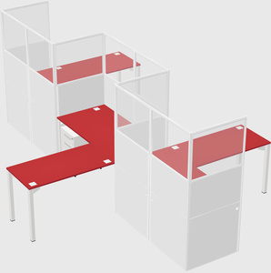 L-shape cubicles