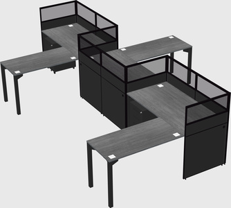 L-shape cubicles