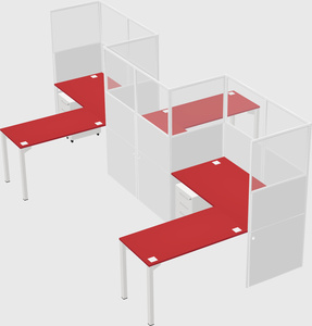 L-shape cubicles