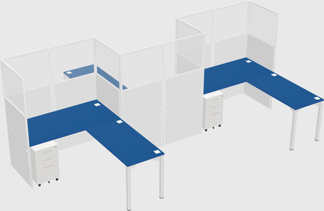 L-shape cubicles