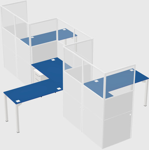 L-shape cubicles