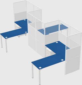 L-shape cubicles