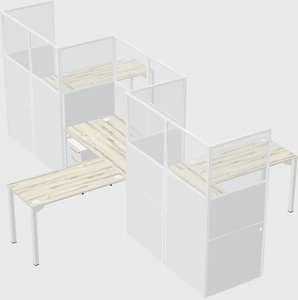 L-shape cubicles