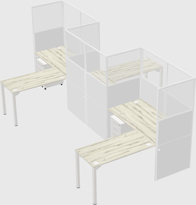 L-shape cubicles