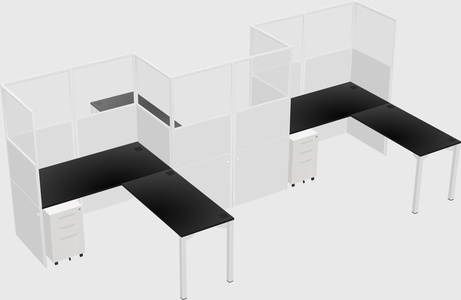 L-shape cubicles