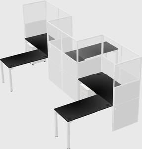 L-shape cubicles