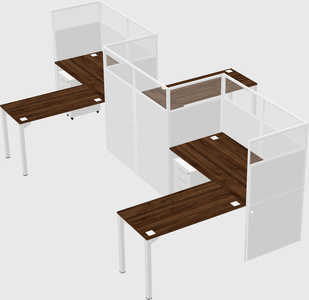 L-shape cubicles