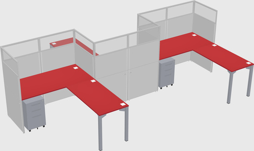 L-shape cubicles