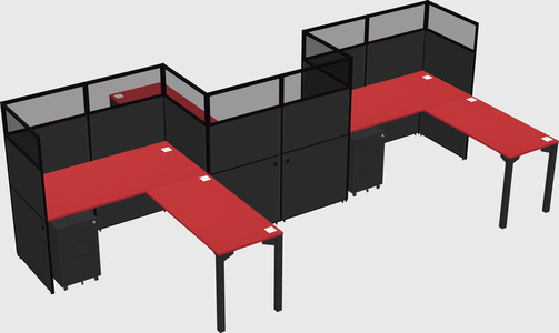 L-shape cubicles