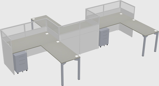 L-shape cubicles