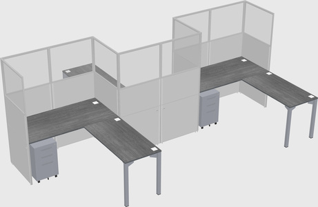 L-shape cubicles