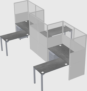 L-shape cubicles