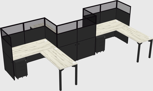 L-shape cubicles