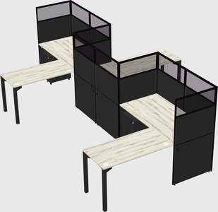 L-shape cubicles