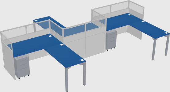 L-shape cubicles