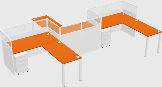 L-shape cubicles