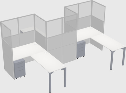 L-shape cubicles