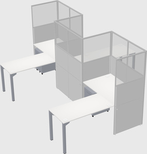 L-shape cubicles