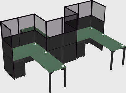 L-shape cubicles