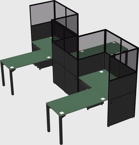 L-shape cubicles