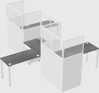 L-shape cubicles