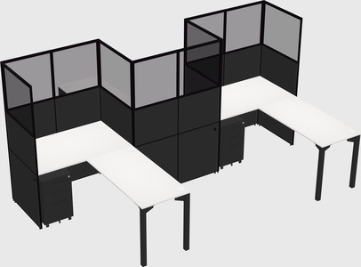 L-shape cubicles