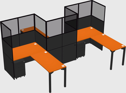L-shape cubicles